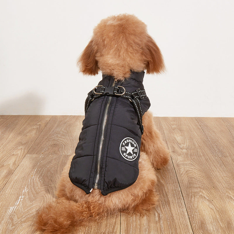 Warme kleding voor honden met katoenen vulling