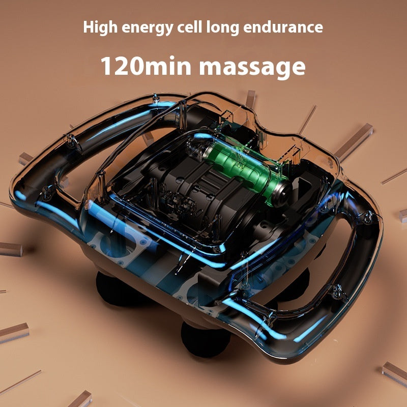 Massagepistool met meerdere koppen voor het hele lichaam