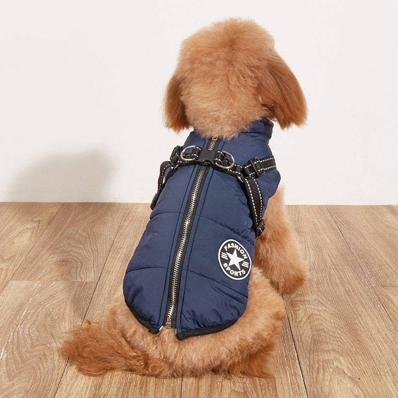 Warme kleding voor honden met katoenen vulling