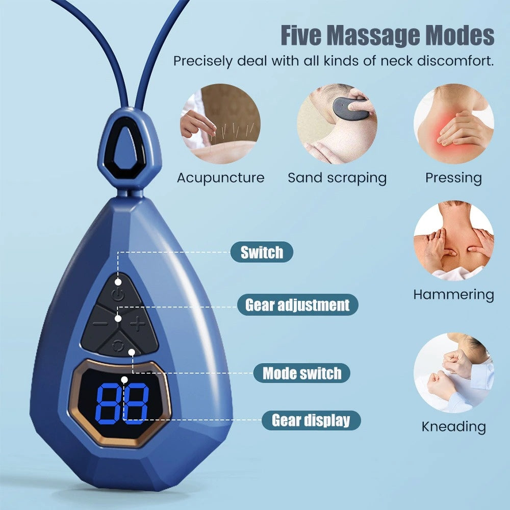 Elektrische mini-rugmassager / Pijnverlichting in de nekwervel 