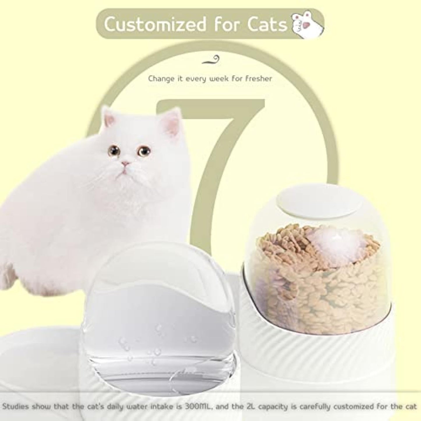 2 stuks kattenvoerbak en waterdispenser